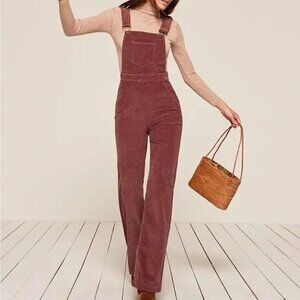 Reformation Rodeo Overall Corduroy Womens Size 4. Wash-Rust.